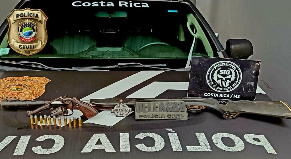 Imagem de compartilhamento para o artigo Armas são apreendidas pela polícia durante Operação Carnaval em Costa Rica da MS Todo dia